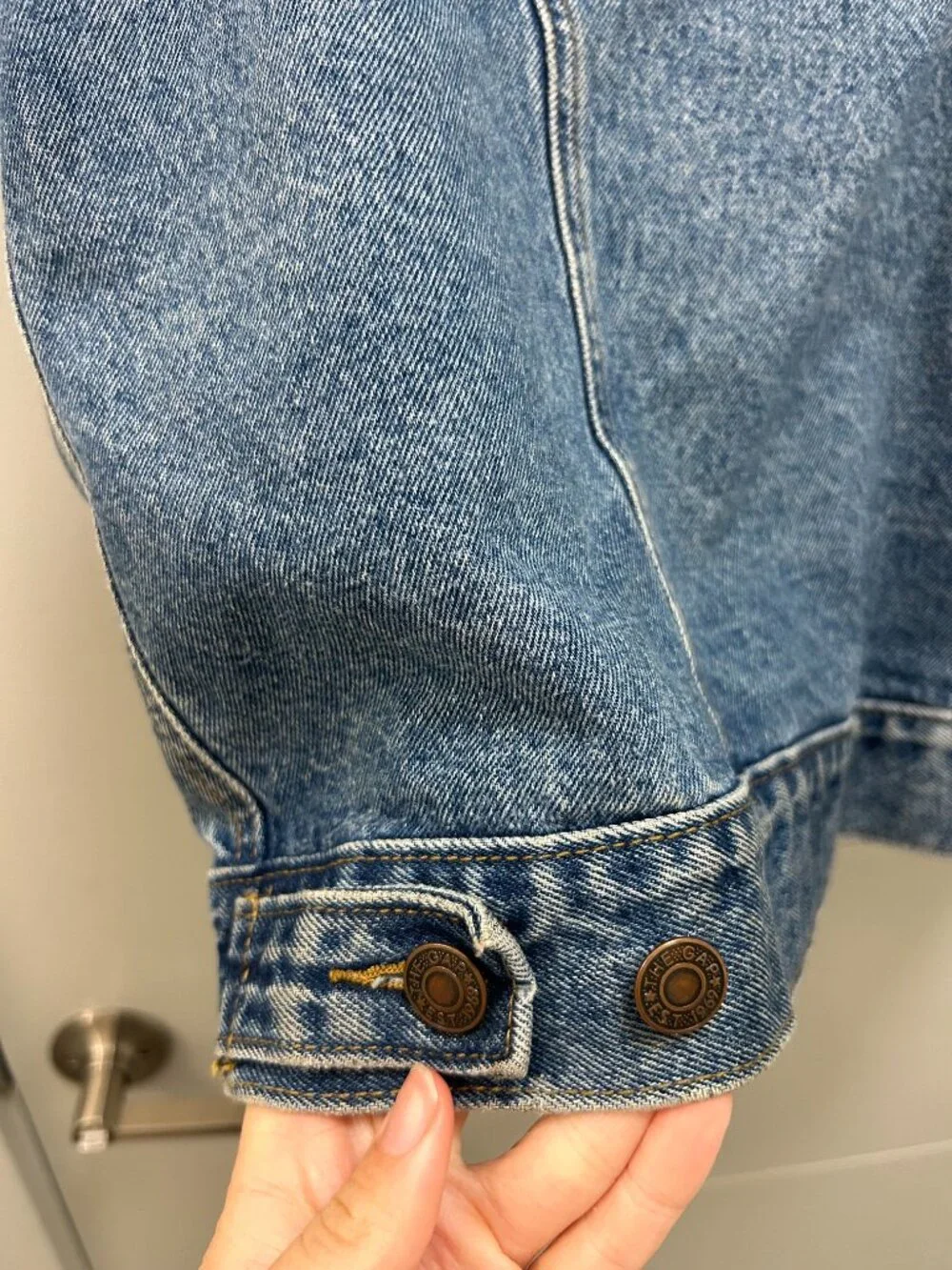 Vintage GAP Denim Vest Men's XL Blue Jean Trucker Button Up Sleeveless 90s Y2K